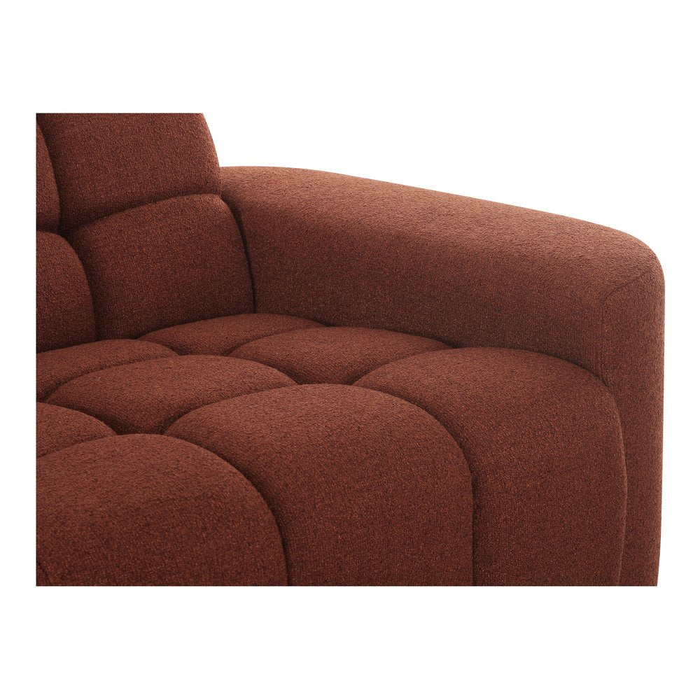 Moes Home - Roman L-Shaped Sectional Rust - OA-1042-12-0 view 7