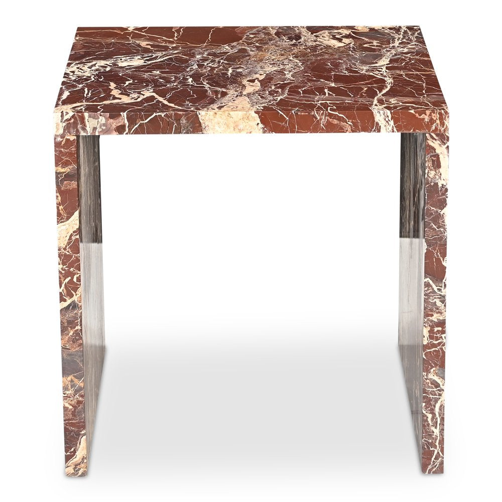 Moes Home - Rosa Accent Table Rosso Levanto Marble - GZ-1181-06-0 view 2