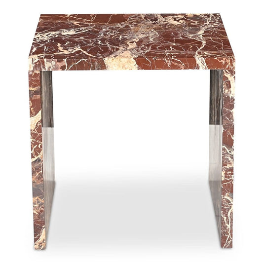 Moes Home - Rosa Accent Table Rosso Levanto Marble - GZ-1181-06-0 view 2