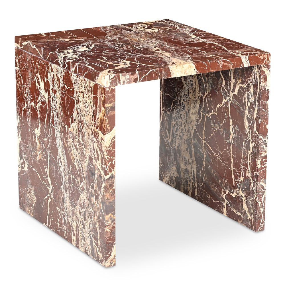 Moes Home - Rosa Accent Table Rosso Levanto Marble - GZ-1181-06-0 view 3