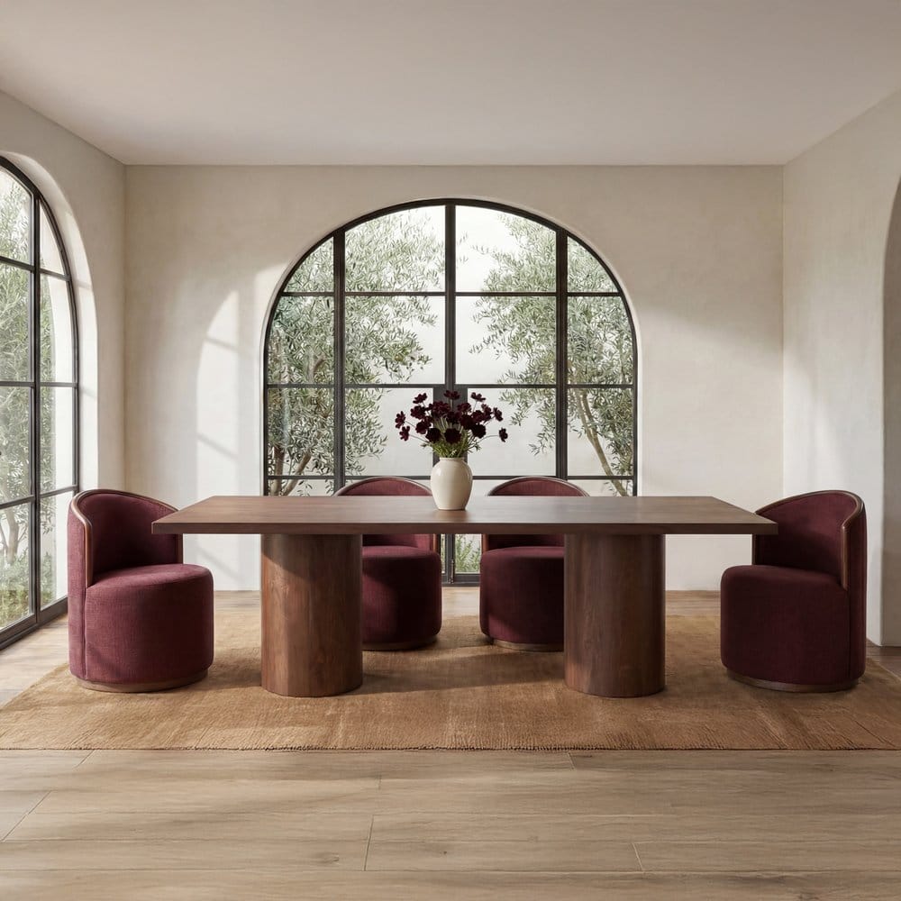 Moes Home - Rossi Swivel Dining Chair Berry - EF-1011-38 view 11