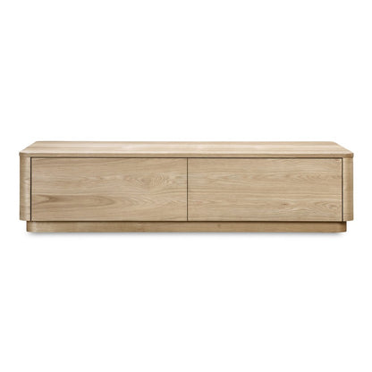 Moes Home - Round Off Coffee Table Natural Oak - YR-1007-24 view 2