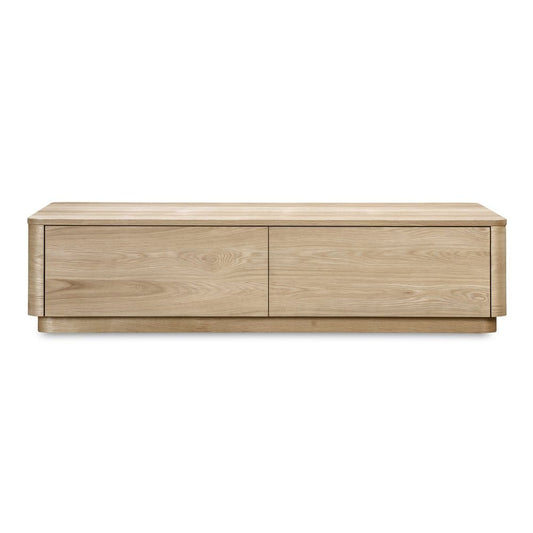 Moes Home - Round Off Coffee Table Natural Oak - YR-1007-24 view 2