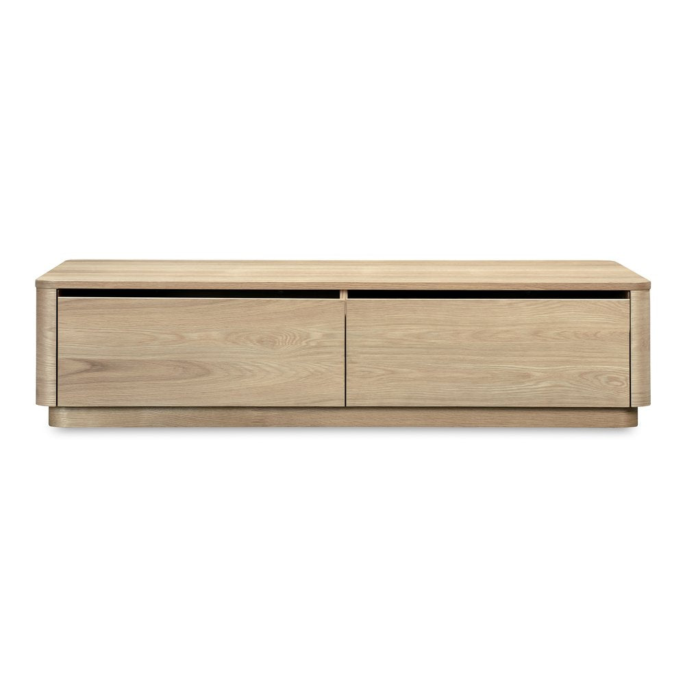 Moes Home - Round Off Coffee Table Natural Oak - YR-1007-24 view 3