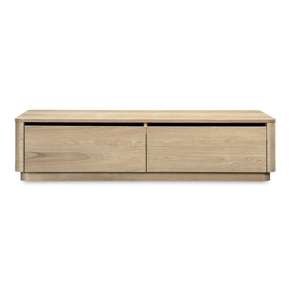 Moes Home - Round Off Coffee Table Natural Oak - YR-1007-24 view 3