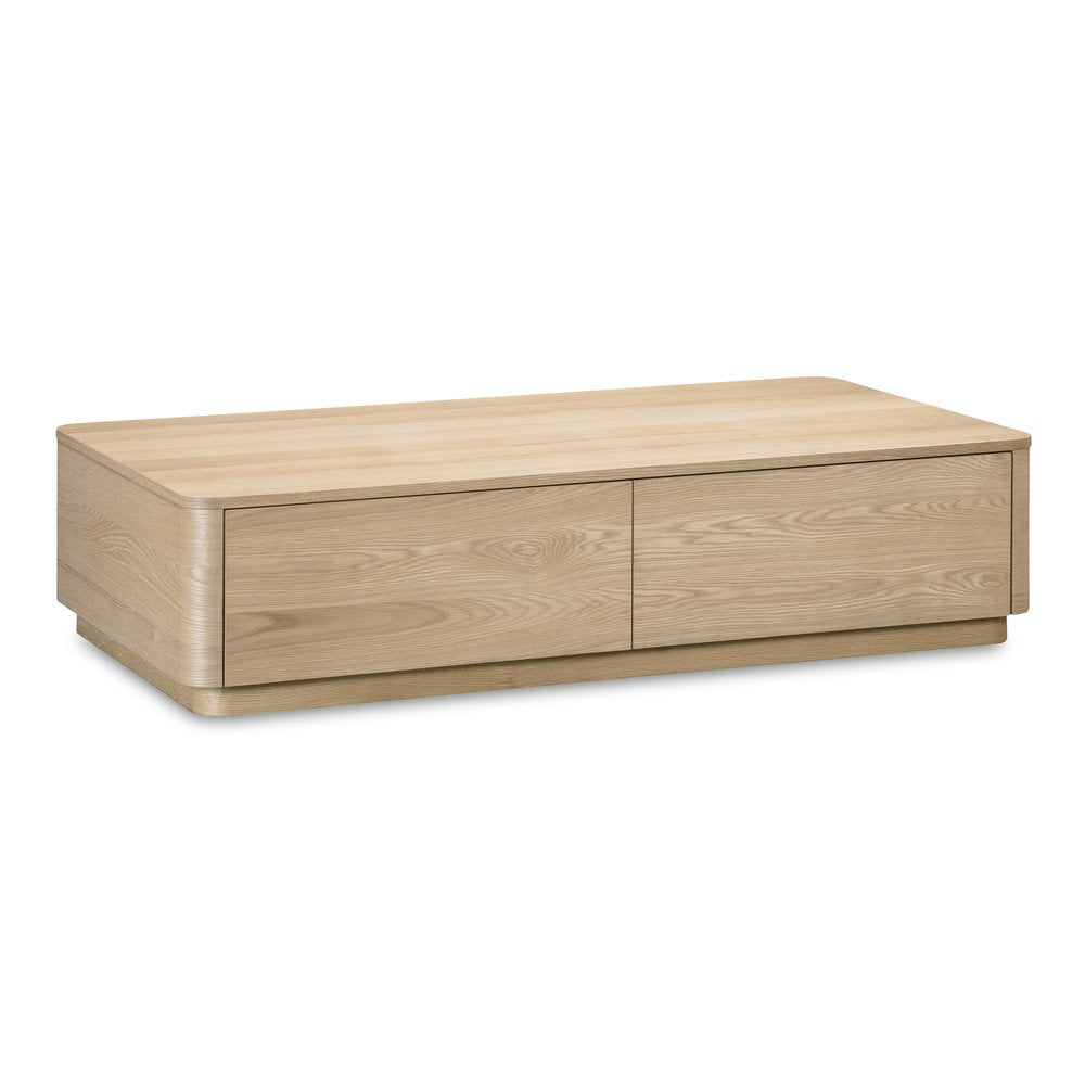 Moes Home - Round Off Coffee Table Natural Oak - YR-1007-24 view 4