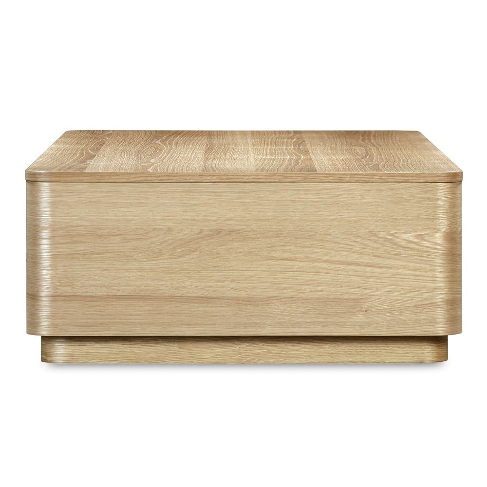 Moes Home - Round Off Coffee Table Natural Oak - YR-1007-24 view 6