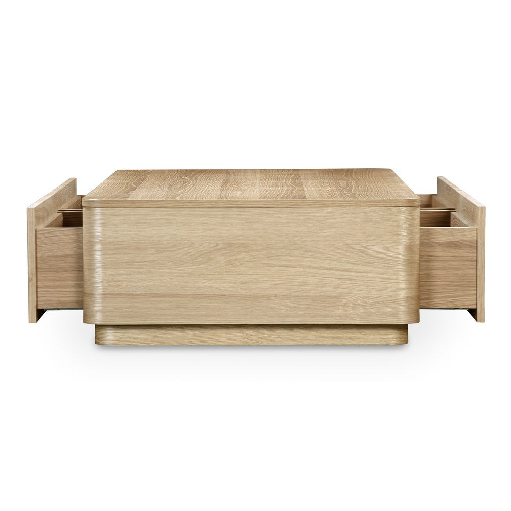 Moes Home - Round Off Coffee Table Natural Oak - YR-1007-24 view 7