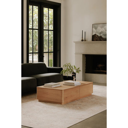 Moes Home - Round Off Coffee Table Natural Oak - YR-1007-24 view 9