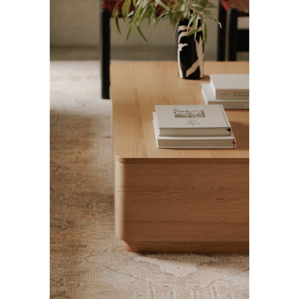 Moes Home - Round Off Coffee Table Natural Oak - YR-1007-24 view 10