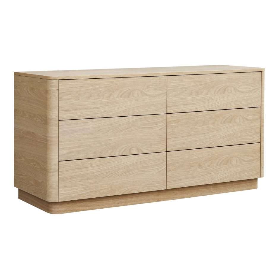 Moes Home - Round Off Dresser in Light Oak - YR-1003-21 veiw 1