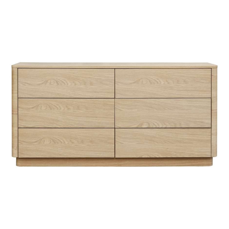 Moes Home - Round Off Dresser in Light Oak - YR-1003-21 veiw 2