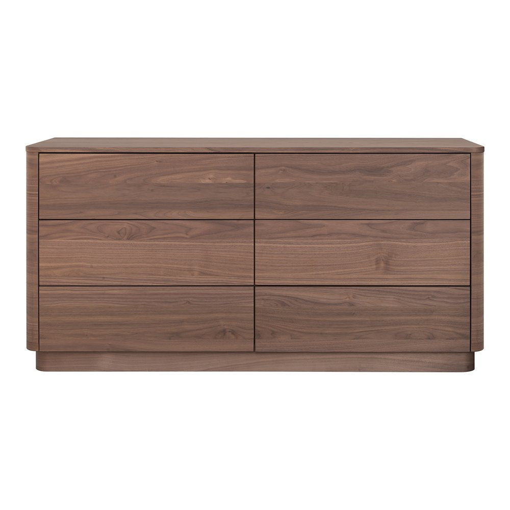 Moes Home - Round Off Dresser Walnut Brown - YR-1003-03 view 1