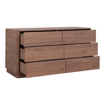 Moes Home - Round Off Dresser Walnut Brown - YR-1003-03 view 4