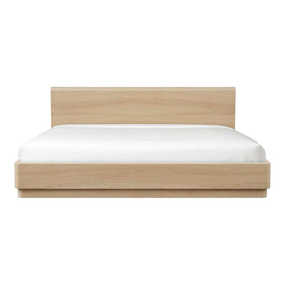 Moes Home  -  Round Off King Bed in Light Oak  - YR-1006-21-0 veiw 1