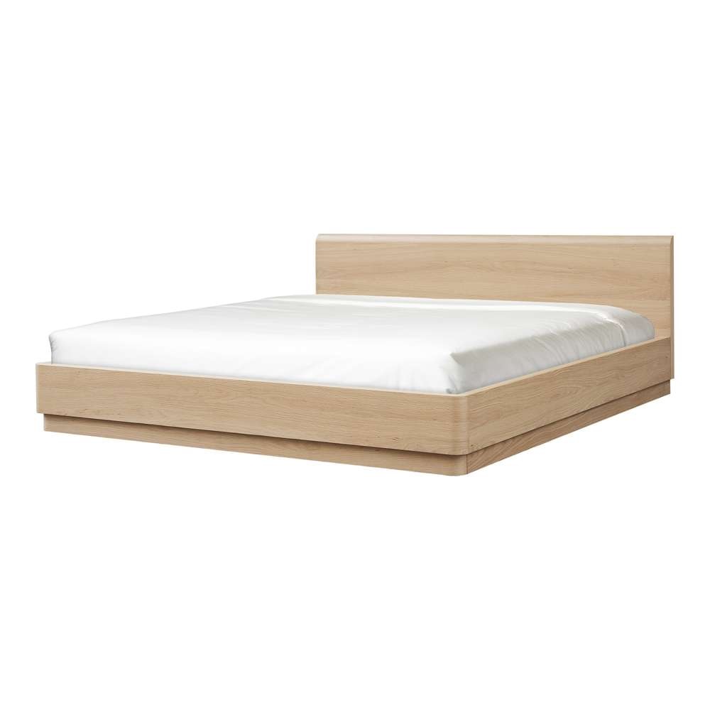 Moes Home  -  Round Off King Bed in Light Oak  - YR-1006-21-0 veiw 2
