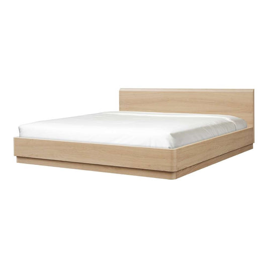 Moes Home  -  Round Off King Bed in Light Oak  - YR-1006-21-0 veiw 2