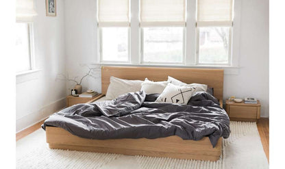 Moes Home  -  Round Off King Bed in Light Oak  - YR-1006-21-0 veiw 6
