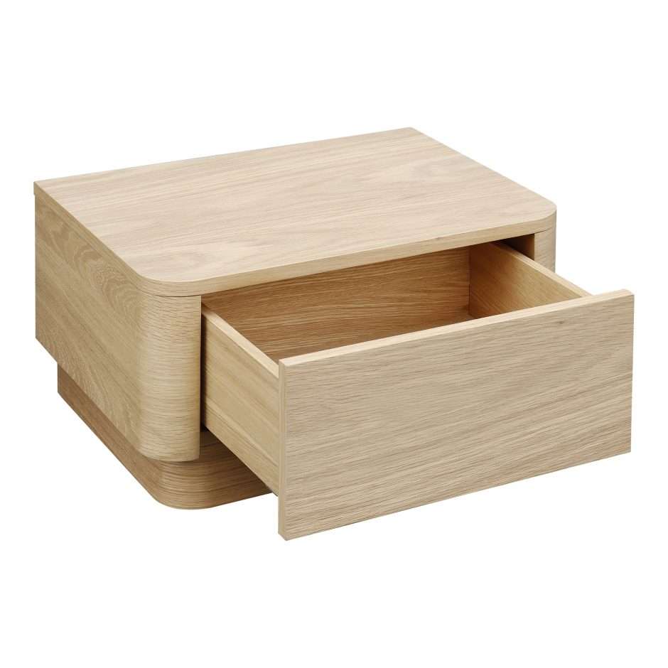 Moes Home - Round Off Nightstand in Light Oak - YR-1001-21 veiw 3