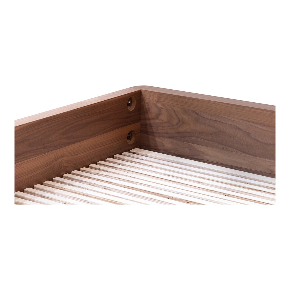 Moes Home - Round Off Queen Bed Walnut Brown - YR-1005-03-0 view 9