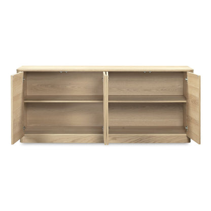Moes Home - Round Off Sideboard Natural Oak - YR-1008-24 view 3