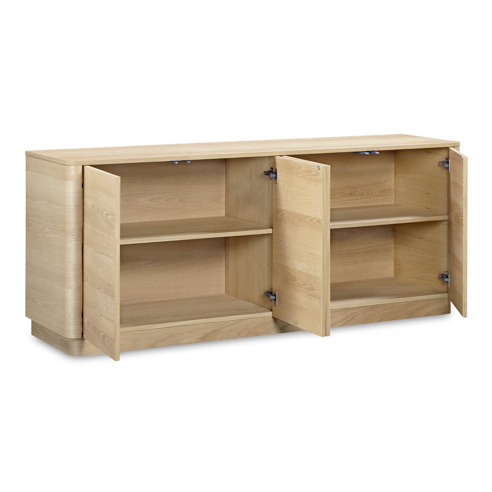 Moes Home - Round Off Sideboard Natural Oak - YR-1008-24 view 5