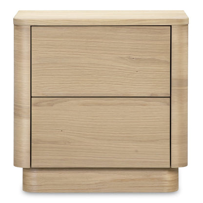 Moes Home - Round Off Tall Nightstand Natural Oak - YR-1013-24 view 1