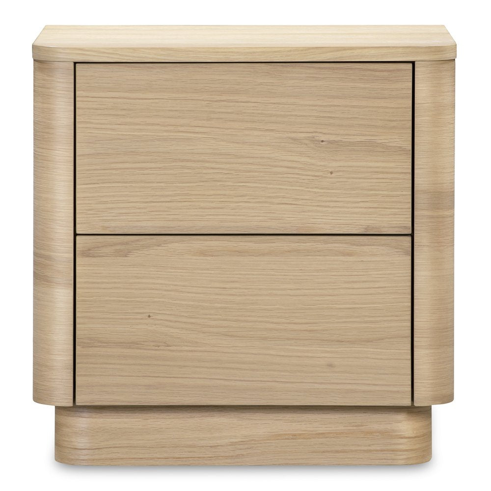 Moes Home - Round Off Tall Nightstand Natural Oak - YR-1013-24 view 2