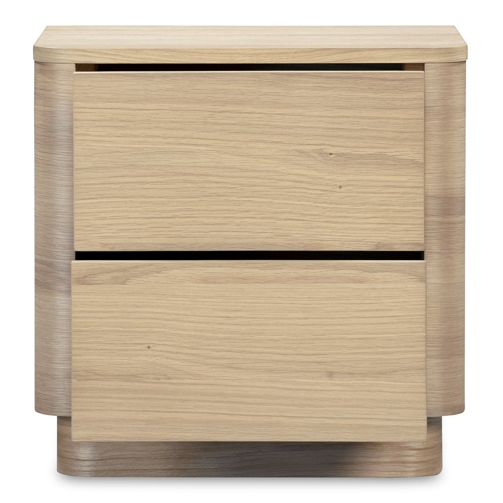 Moes Home - Round Off Tall Nightstand Natural Oak - YR-1013-24 view 3