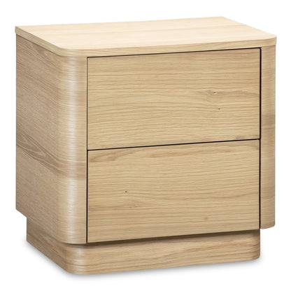 Moes Home - Round Off Tall Nightstand Natural Oak - YR-1013-24 view 4
