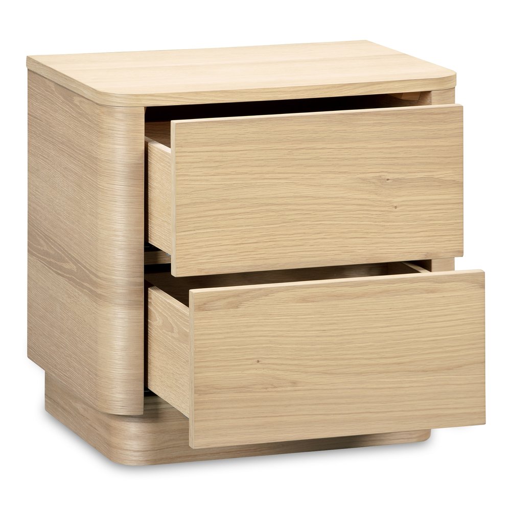 Moes Home - Round Off Tall Nightstand Natural Oak - YR-1013-24 view 5