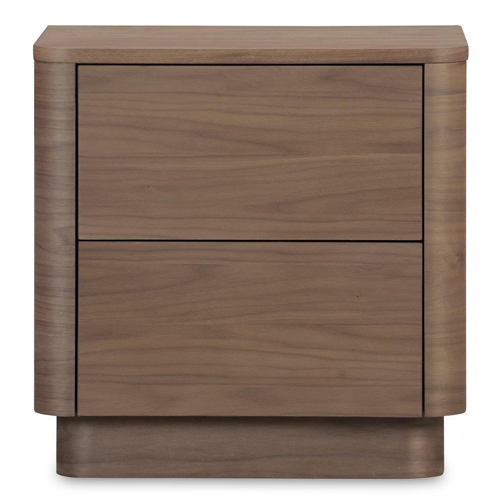 Moes Home - Round Off Tall Nightstand Walnut Brown - YR-1013-03 view 2