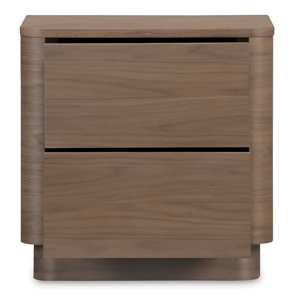 Moes Home - Round Off Tall Nightstand Walnut Brown - YR-1013-03 view 3