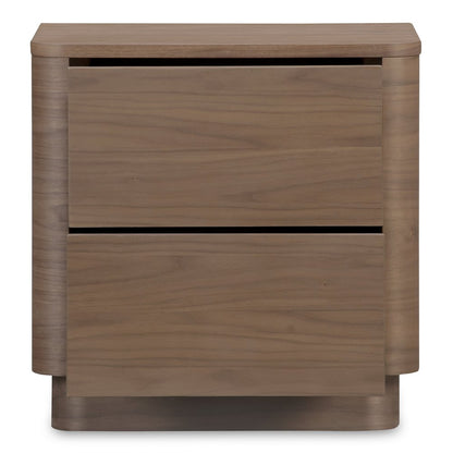 Moes Home - Round Off Tall Nightstand Walnut Brown - YR-1013-03 view 3