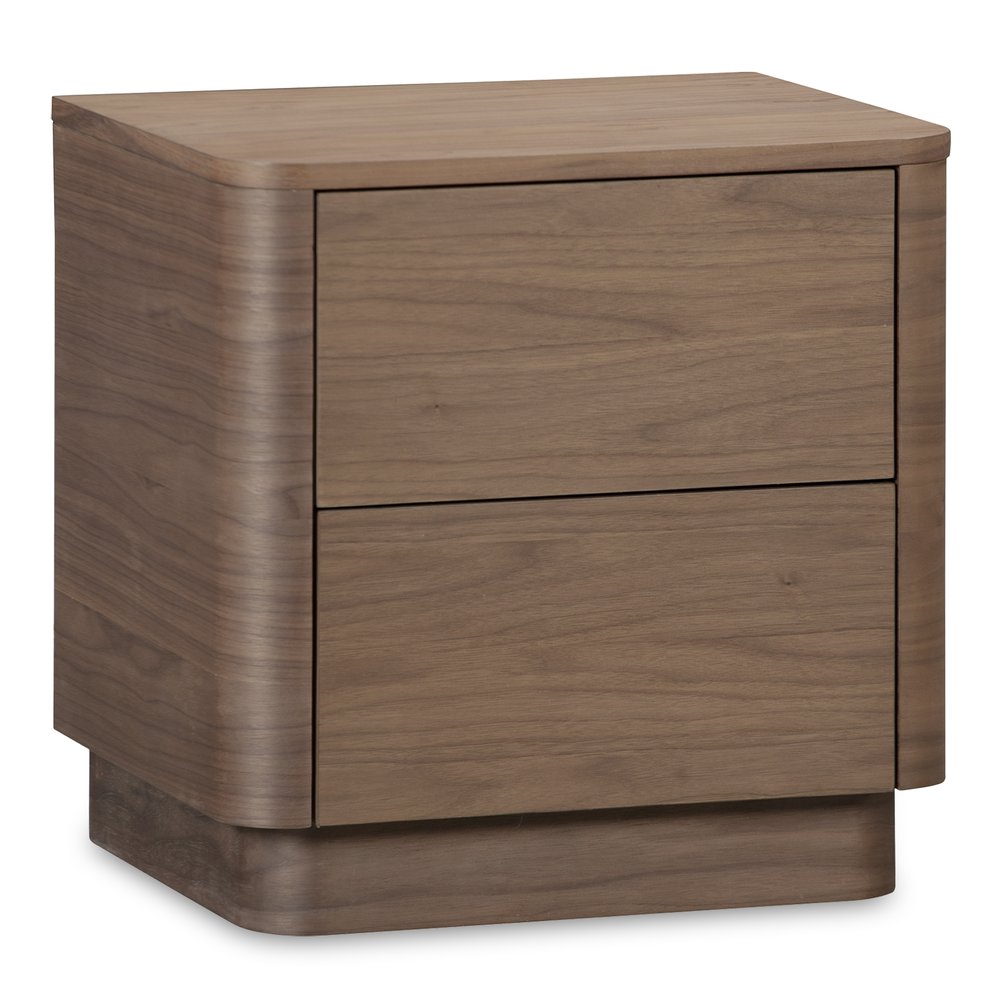 Moes Home - Round Off Tall Nightstand Walnut Brown - YR-1013-03 view 4