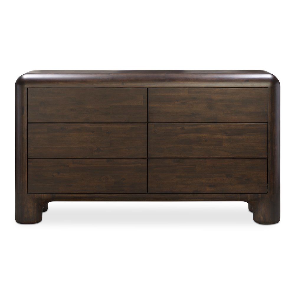 Moes Home - Rowan 6 Drawer Dresser Dark Brown - YR-1015-20 view 1