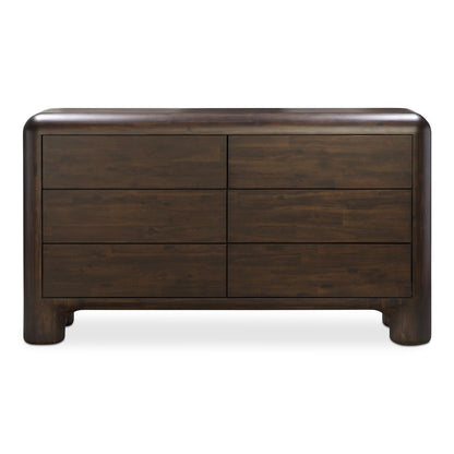 Moes Home - Rowan 6 Drawer Dresser Dark Brown - YR-1015-20 view 2