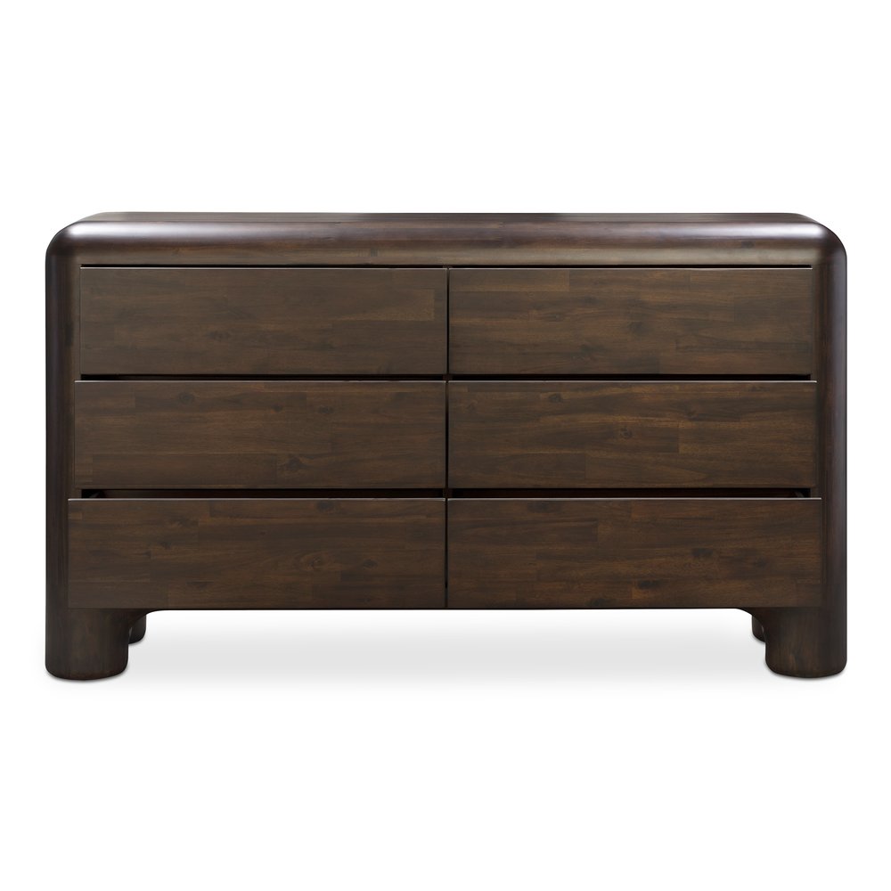 Moes Home - Rowan 6 Drawer Dresser Dark Brown - YR-1015-20 view 3