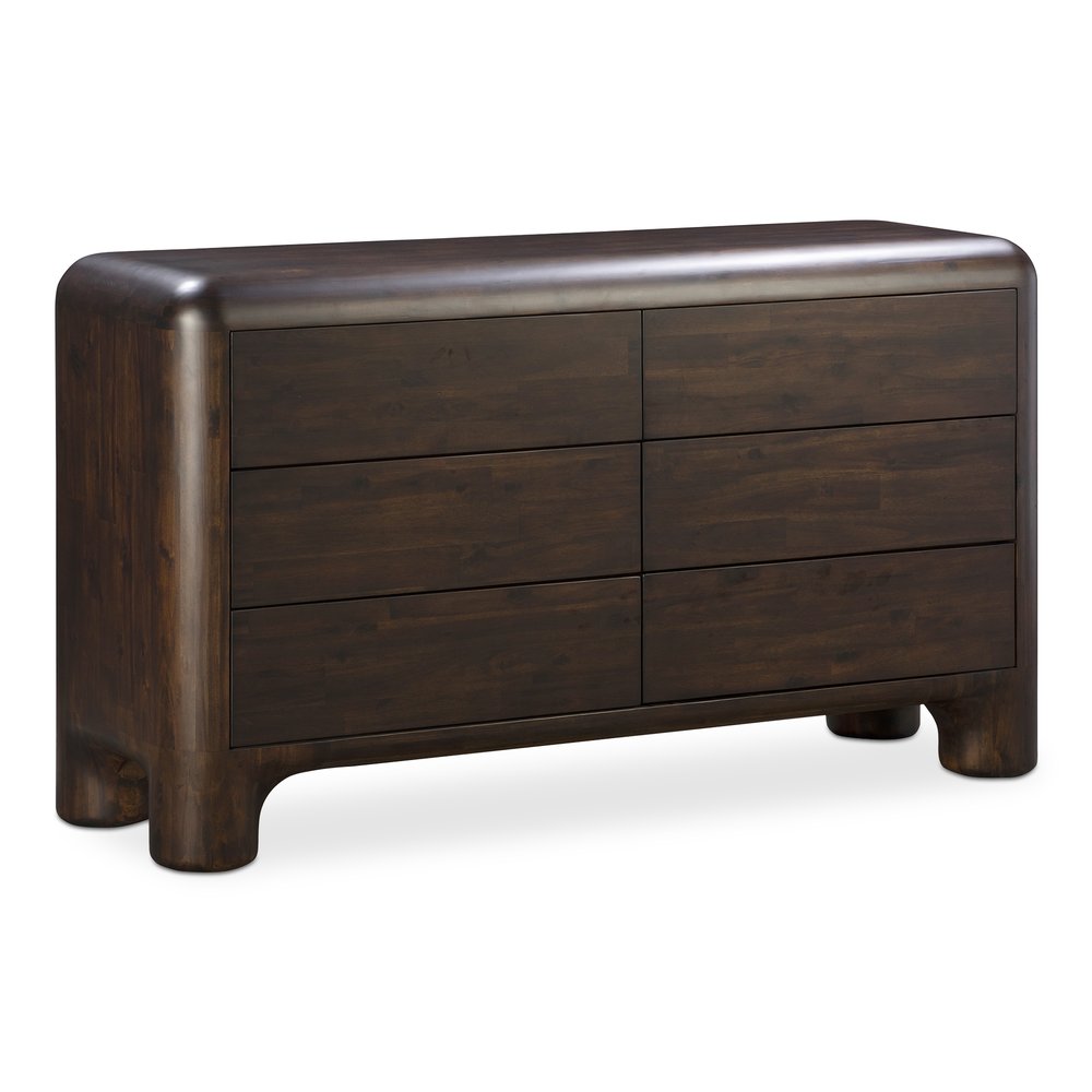 Moes Home - Rowan 6 Drawer Dresser Dark Brown - YR-1015-20 view 4