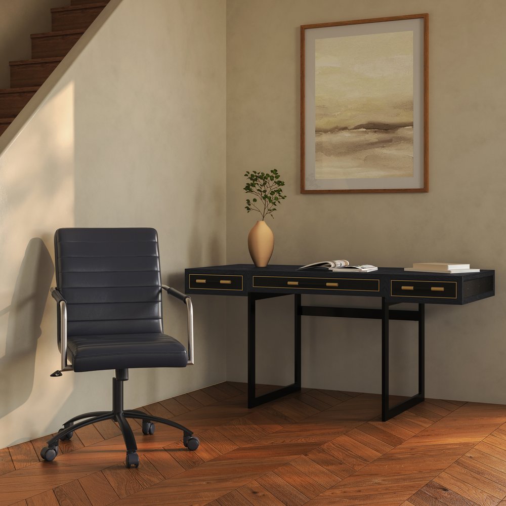 Moes Home - Roy Office Chair Black Leather - PK-1116-02 view 9
