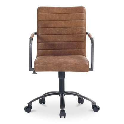 Moes Home - Roy Office Chair Open Road Brown Leather - PK-1116-14 view 1