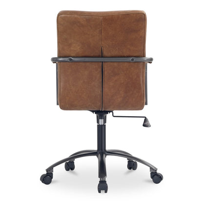 Moes Home - Roy Office Chair Open Road Brown Leather - PK-1116-14 view 5