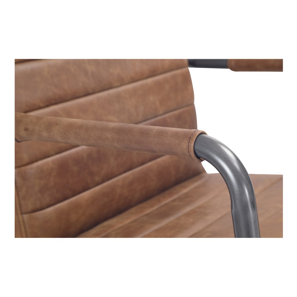Moes Home - Roy Office Chair Open Road Brown Leather - PK-1116-14 view 7