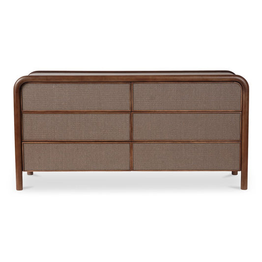 Moes Home - Rye 6 Drawer Dresser Warm Brown - BZ-1144-03 view 1
