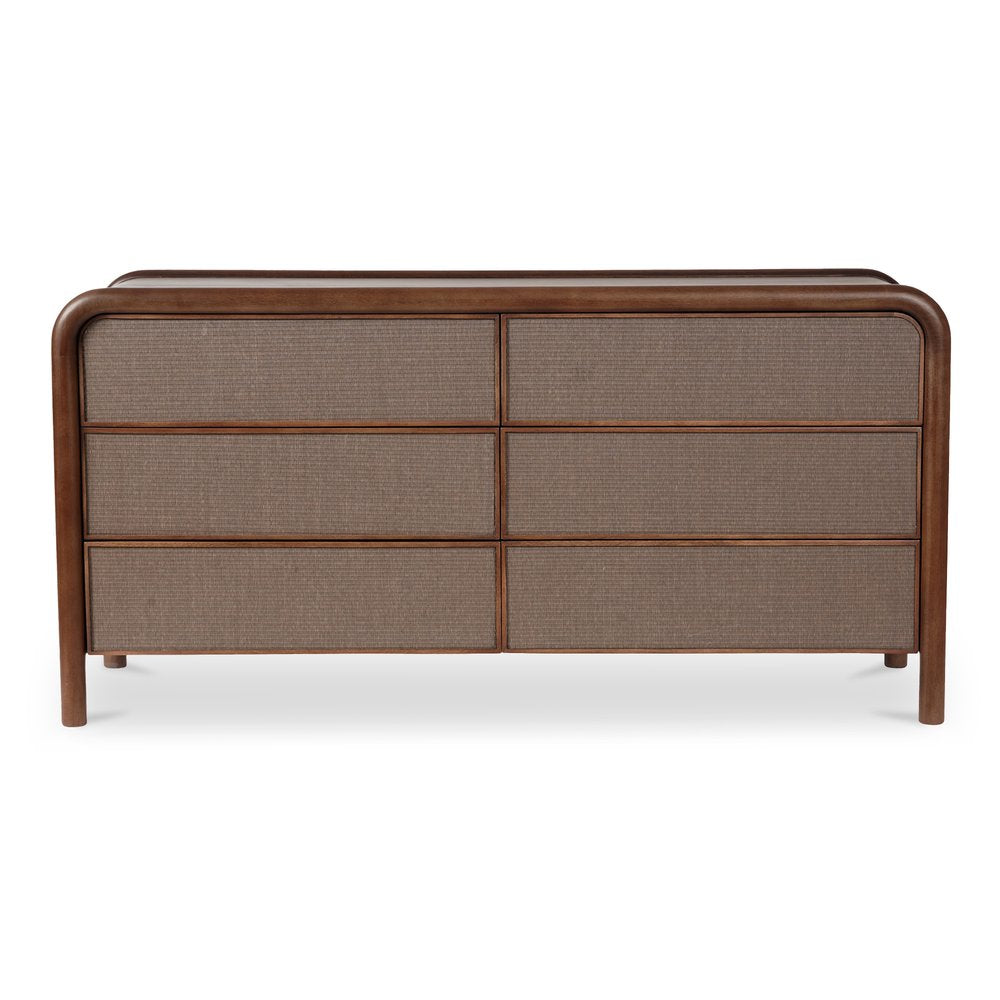Moes Home - Rye 6 Drawer Dresser Warm Brown - BZ-1144-03 view 2