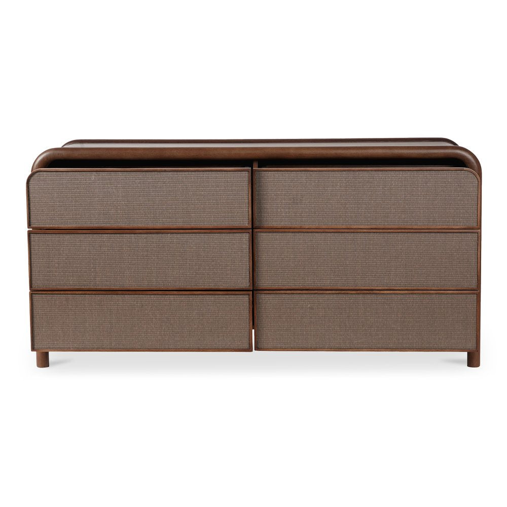 Moes Home - Rye 6 Drawer Dresser Warm Brown - BZ-1144-03 view 3