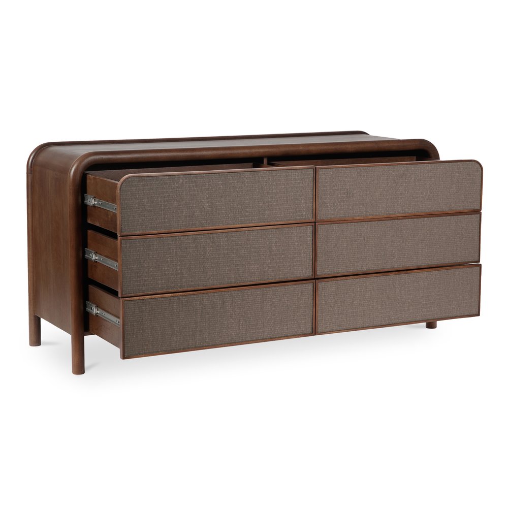 Moes Home - Rye 6 Drawer Dresser Warm Brown - BZ-1144-03 view 5