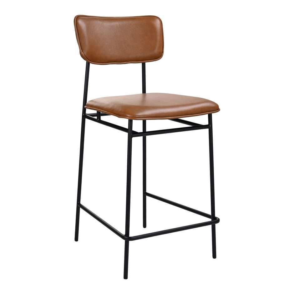 Moes Home - Sailor Counter Stool in Brown - EQ-1015-03 veiw 1