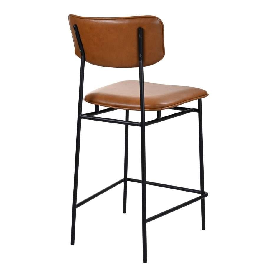 Moes Home - Sailor Counter Stool in Brown - EQ-1015-03 veiw 3