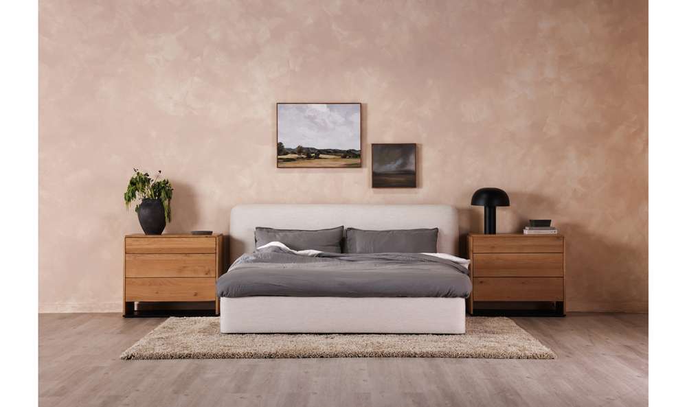 Moes Home - Samara Queen Bed Cottage Linen - RN-1125-34-0 veiw 6